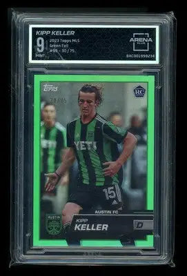 2023 Topps MLS Green Foil Kipp Keller #30 30/75 RC Soccer Arena Club 9 - Soccer Card Single