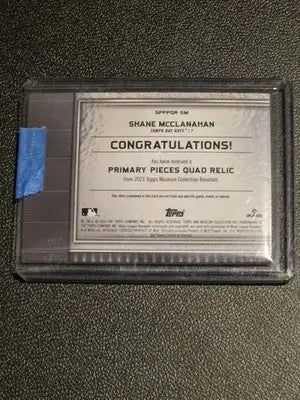 2023 Topps Museum Collection S.McClanahan Primary Pieces Quad Relics Gold #/25 - Baseball Card Single