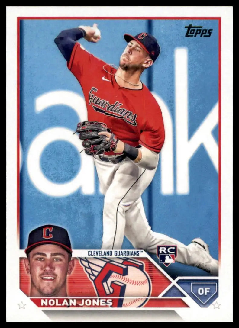 2023 Topps Nolan Jones RC 129 Cleveland Guardians Baseball NM - Baseball Card Single