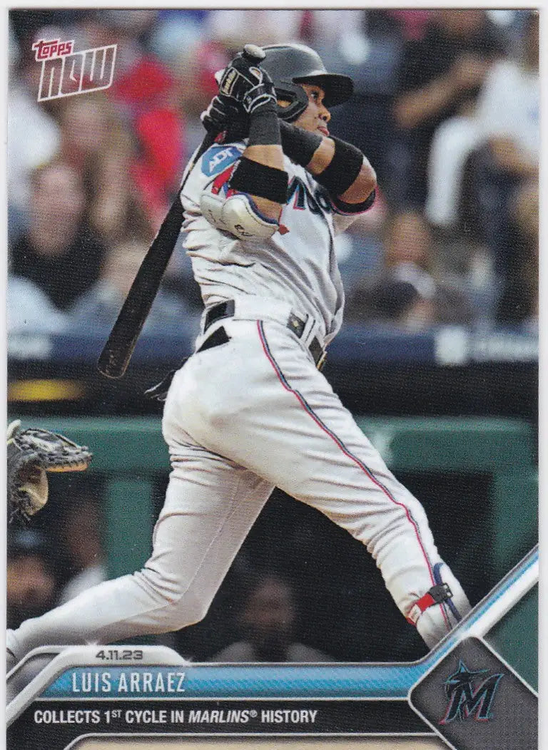 2023 TOPPS NOW #100 LUIS ARRAEZ- MIAMI MARLINS - Baseball Card Single