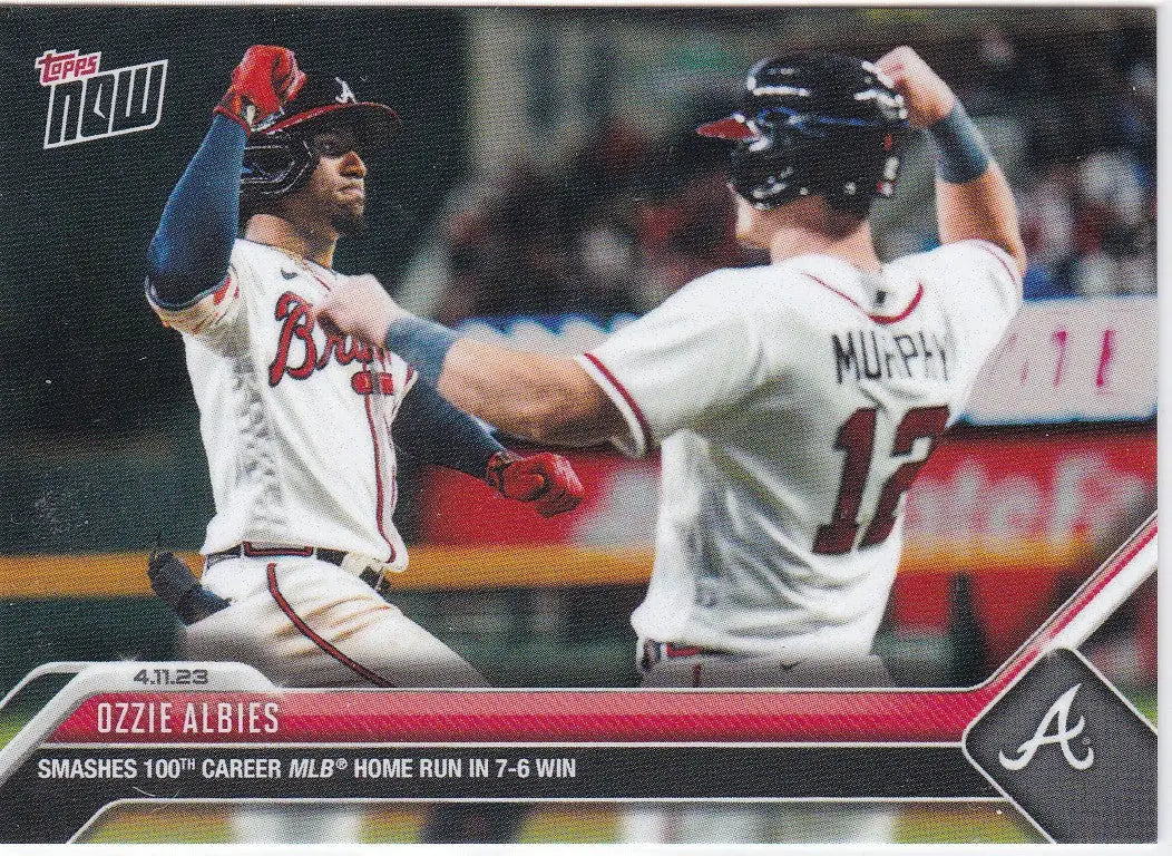 2023 TOPPS NOW #102 OZZIE ALBIES- ATLANTA BRAVES - Baseball Card Single