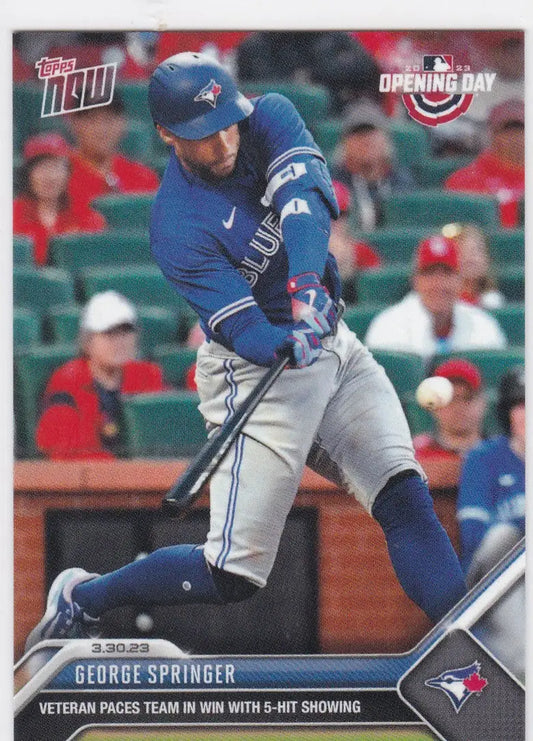 2023 TOPPS NOW #12 GEORGE SPRINGER- TORONTO BLUE JAYS - Baseball Card Single