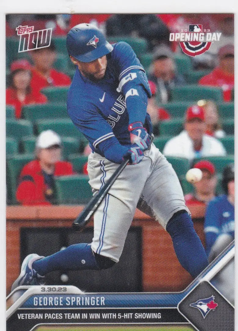 2023 TOPPS NOW #12 GEORGE SPRINGER- TORONTO BLUE JAYS - Baseball Card Single