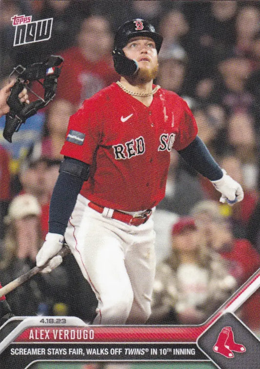Boston Red Sox Alex Verdugo trading card from 2023 TOPPS NOW series