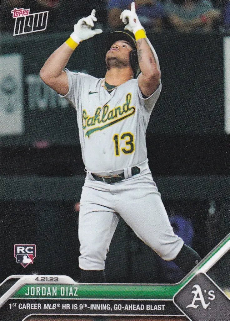 2023 TOPPS NOW #165 JORDAN DIAZ- OAKLAND ATHLETICS - Baseball Card Single