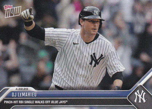2023 TOPPS NOW #166 DJ LEMAHIEU- NEW YORK YANKEES - Baseball Card Single