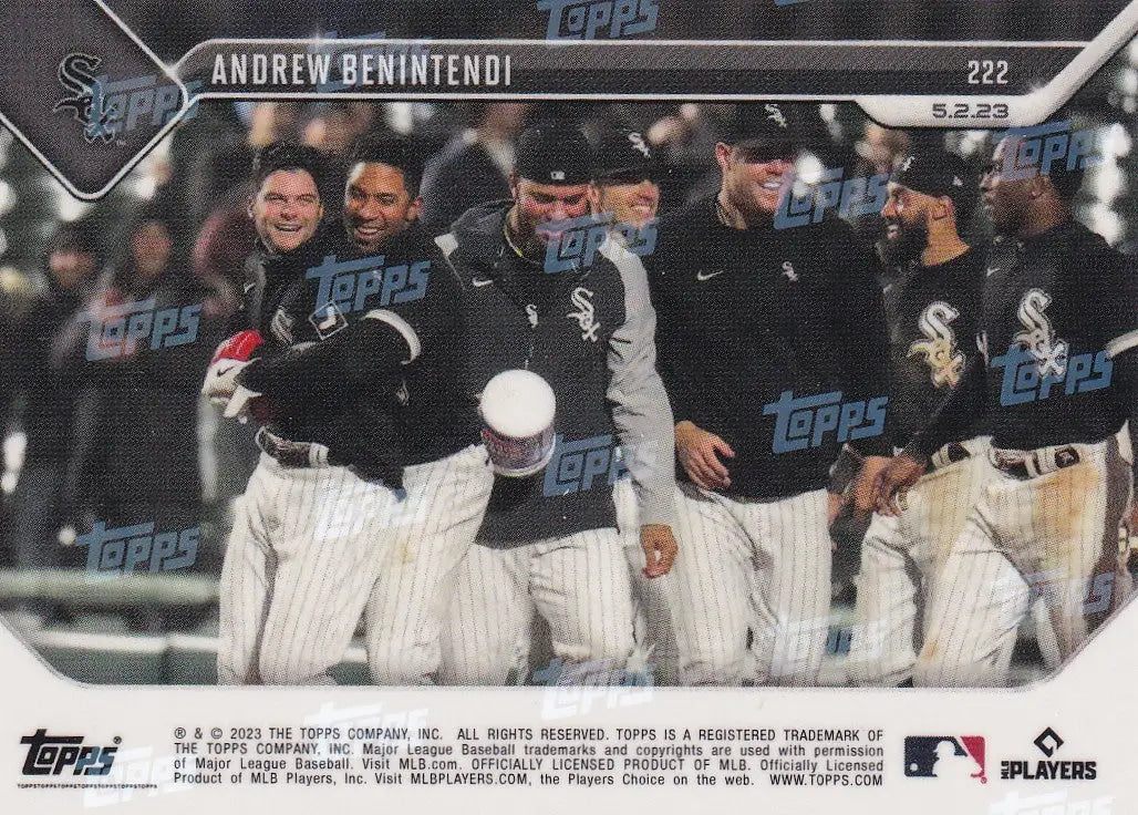 2023 TOPPS NOW #222 ANDREW BENINTENDI- CHICAGO WHITE SOX - Baseball Card Single