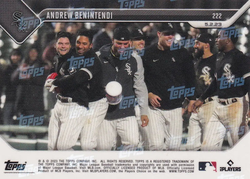 2023 TOPPS NOW #222 ANDREW BENINTENDI- CHICAGO WHITE SOX - Baseball Card Single