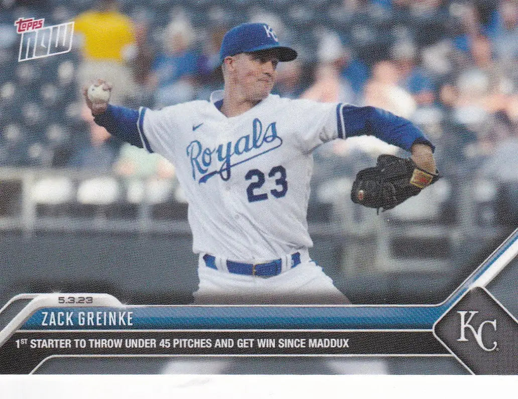 2023 TOPPS NOW #232 ZACK GREINKE- KANSAS CITY ROYALS - Baseball Card Single
