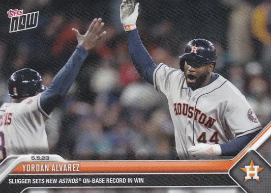 2023 TOPPS NOW #240 YORDAN ALVAREZ- HOUSTON ASTROS - Baseball Card Single