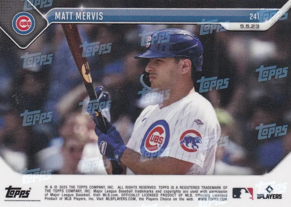2023 TOPPS NOW #241 MATT MERVIS- CHICAGO CUBS - Baseball Card Single