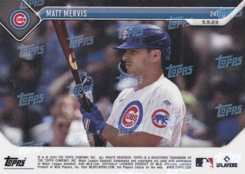 2023 TOPPS NOW #241 MATT MERVIS- CHICAGO CUBS - Baseball Card Single
