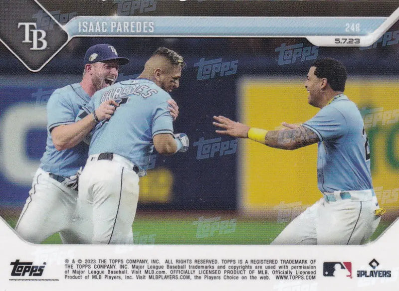 2023 TOPPS NOW #248 ISAAC PAREDES- TAMPA BAY RAYS - Baseball Card Single