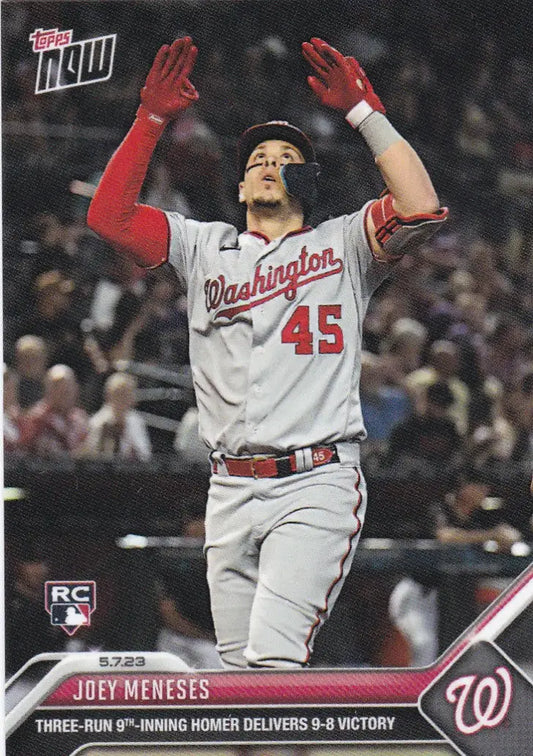 2023 TOPPS NOW #251 JOEY MENESES- WASHINGTON NATIONALS - Baseball Card Single