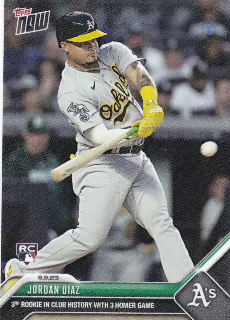 2023 TOPPS NOW #261 JORDAN DIAZ- OAKLAND ATHELTICS - Baseball Card Single