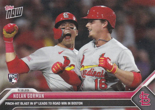 2023 TOPPS NOW #278 NOLAN GORMAN- ST LOUIS CARDINALS - Baseball Card Single