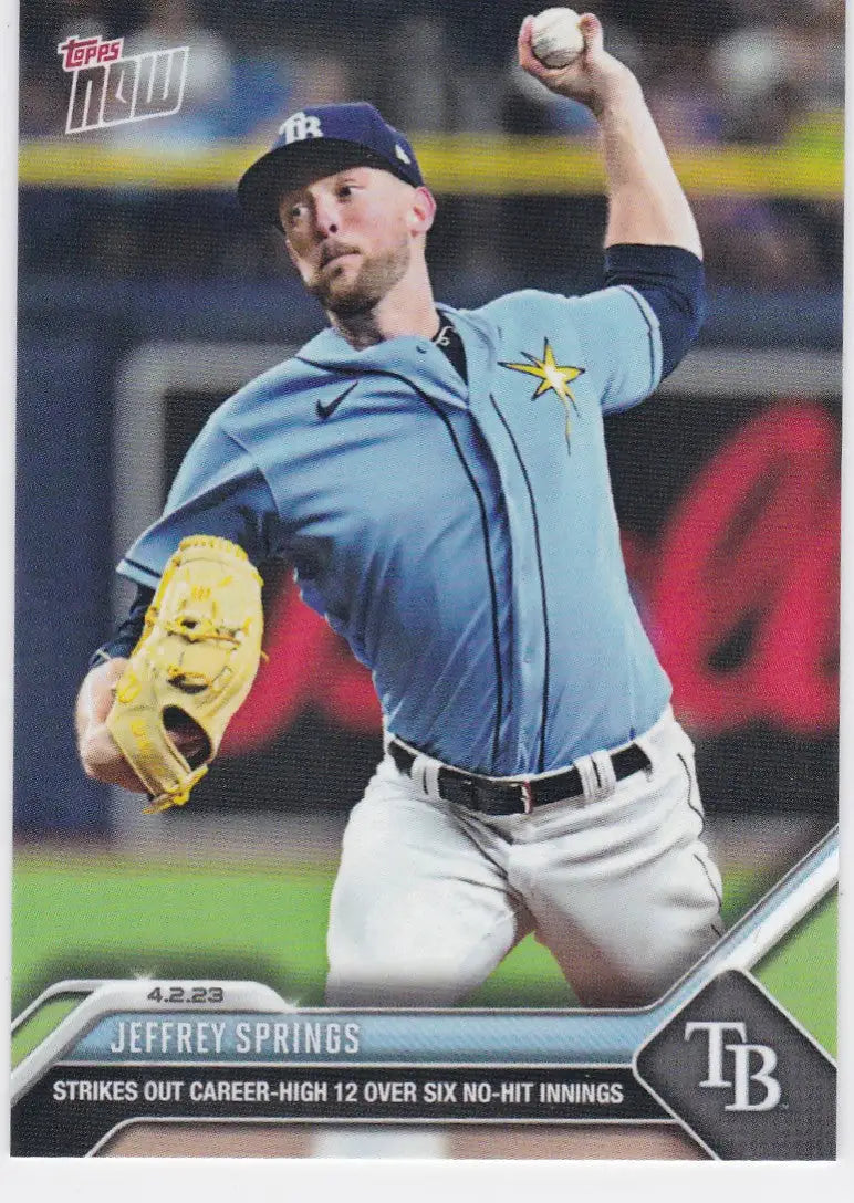 2023 TOPPS NOW #28 JEFFREY SPRINGS- TAMPA BAY RAYS - Baseball Card Single