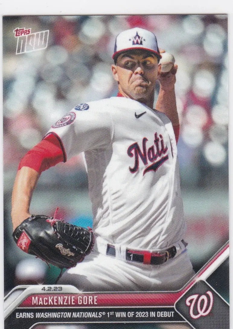 2023 TOPPS NOW #29 MACKENZIE GORE- WASHINGTON NATIONALS - Baseball Card Single