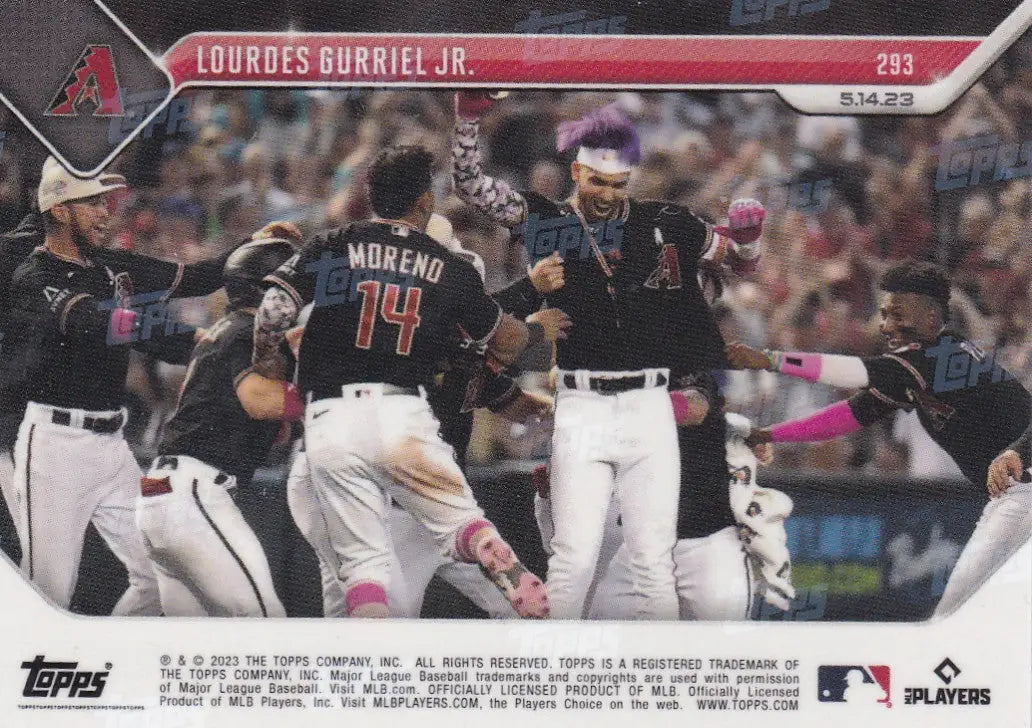 2023 TOPPS NOW #293 LOURDES GURRIEL JR- ARIZONA DIAMONDBACKS - Baseball Card Single