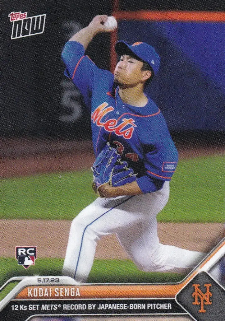 2023 TOPPS NOW #308 KODAI SENGA- NEW YORK METS - Baseball Card Single