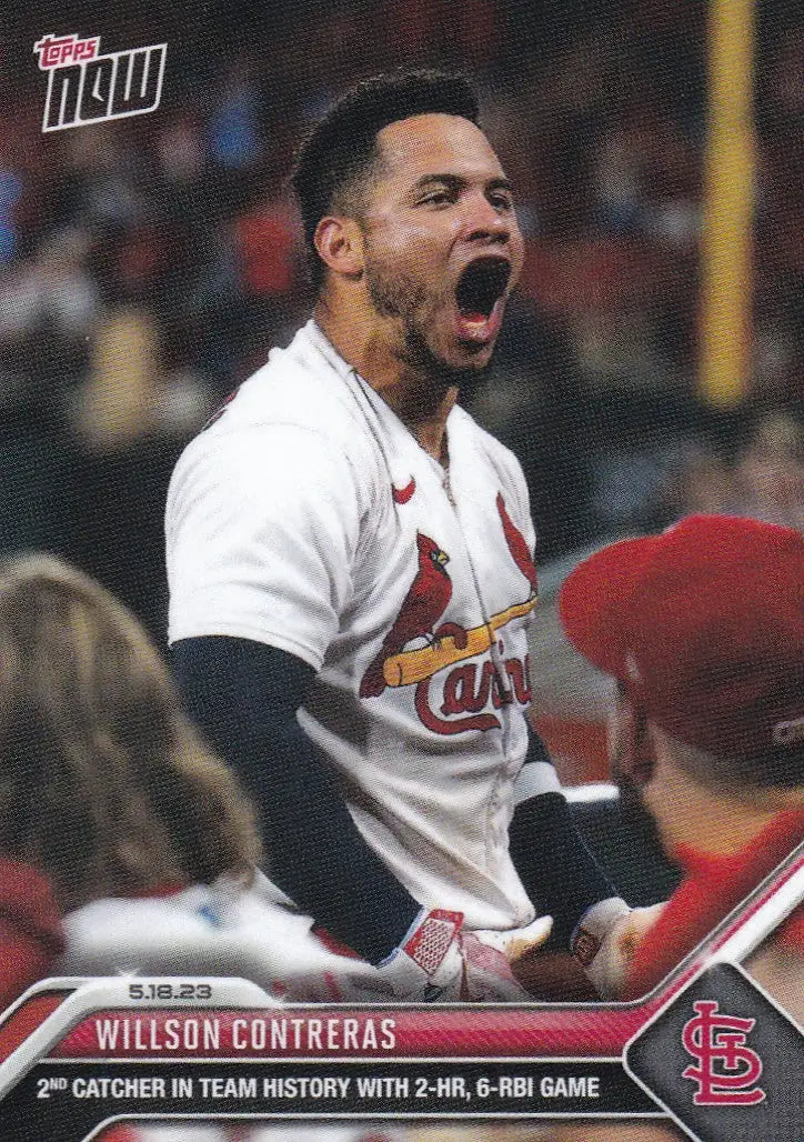 2023 TOPPS NOW #317 WILLSON CONTRERAS- ST LOUIS CARDINALS - Baseball Card Single