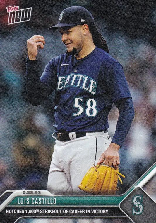 2023 TOPPS NOW #332 LUIS CASTILLO- SEATTLE MARINERS - Baseball Card Single