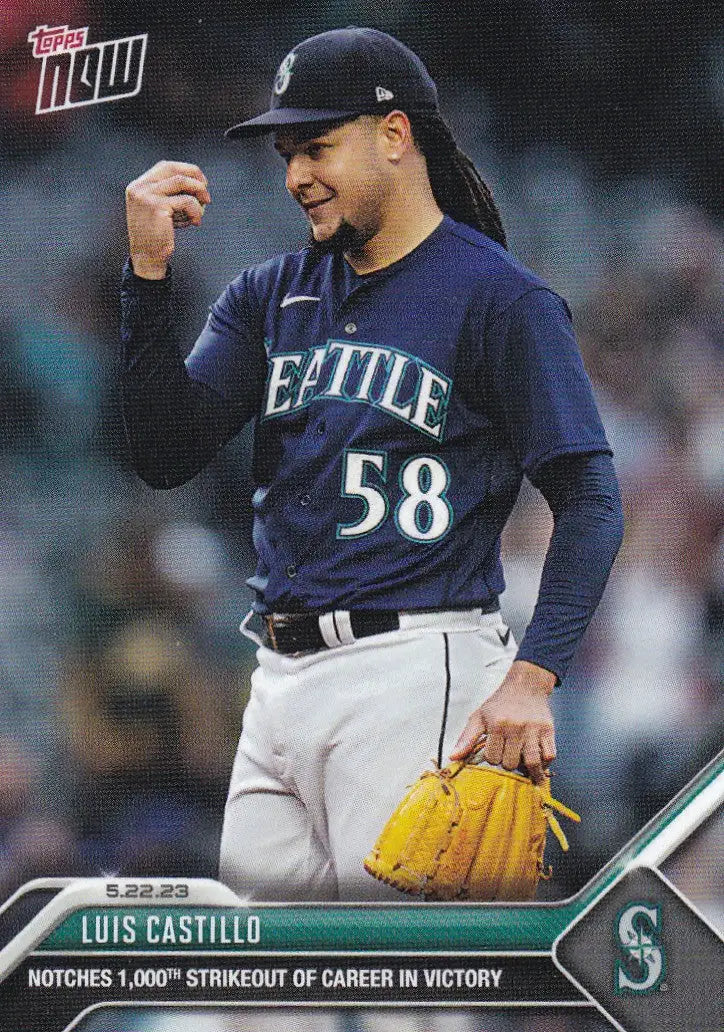 2023 TOPPS NOW #332 LUIS CASTILLO- SEATTLE MARINERS - Baseball Card Single