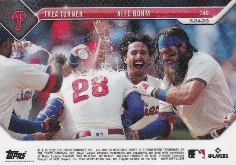 2023 TOPPS NOW #340 TREA TURNER & ALEC BOHM- PHILADELPHIA PHILLIES - Baseball Card Single