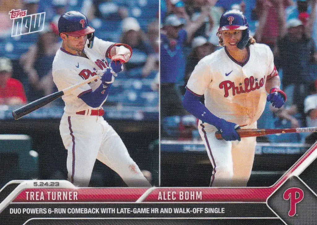 2023 TOPPS NOW #340 TREA TURNER & ALEC BOHM- PHILADELPHIA PHILLIES - Baseball Card Single