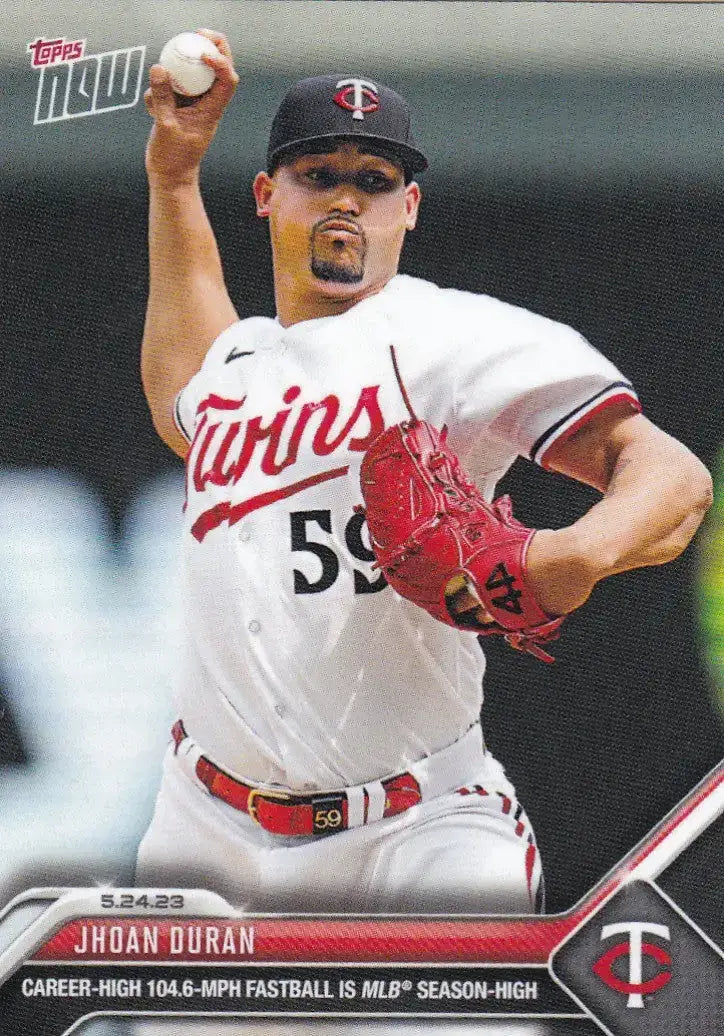 2023 TOPPS NOW #341 JHOAN DURAN- MINNESOTA TWINS - Baseball Card Single