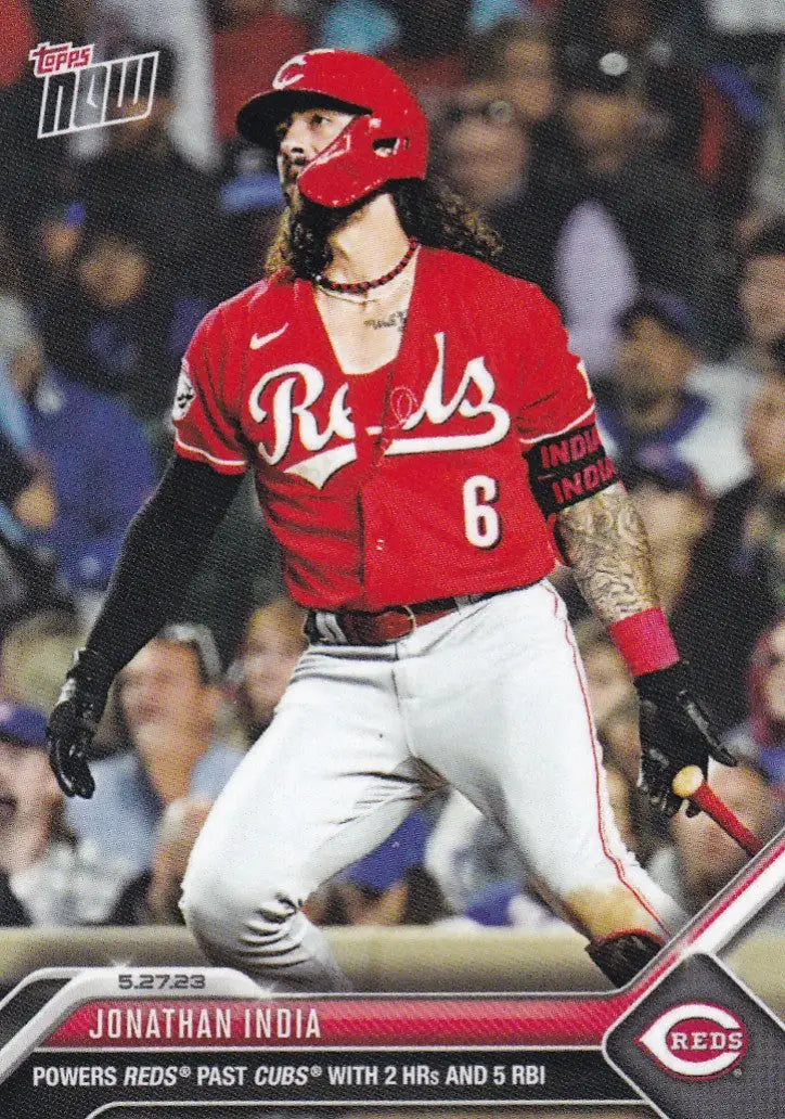 2023 TOPPS NOW #351 JONATHAN INDIA- CINCINNATI REDS - Baseball Card Single