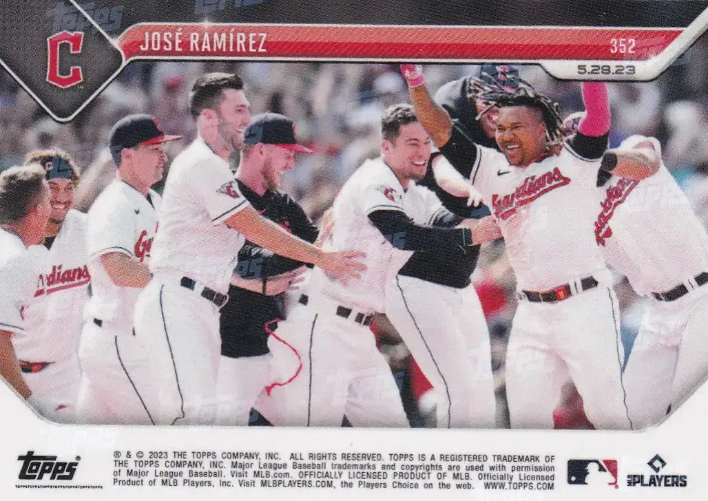 2023 TOPPS NOW #352 JOSE RAMIREZ- ST LOUIS CARDINALS - Baseball Card Single