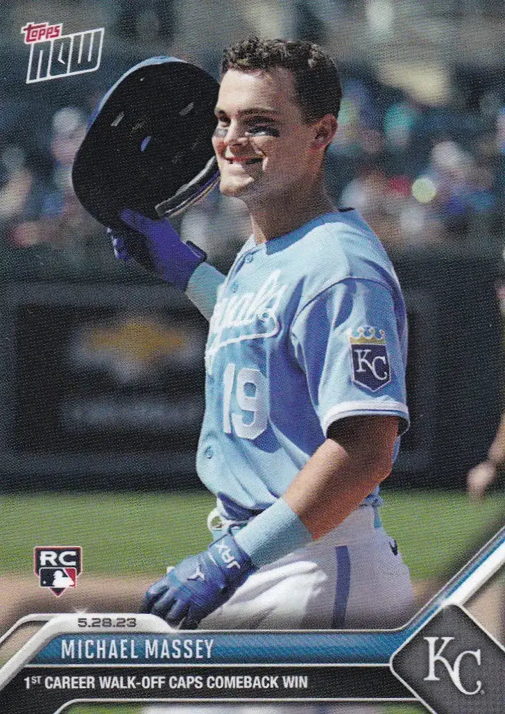 2023 TOPPS NOW #354 MICHAEL MASSEY- KANSAS CITY ROYALS - Baseball Card Single