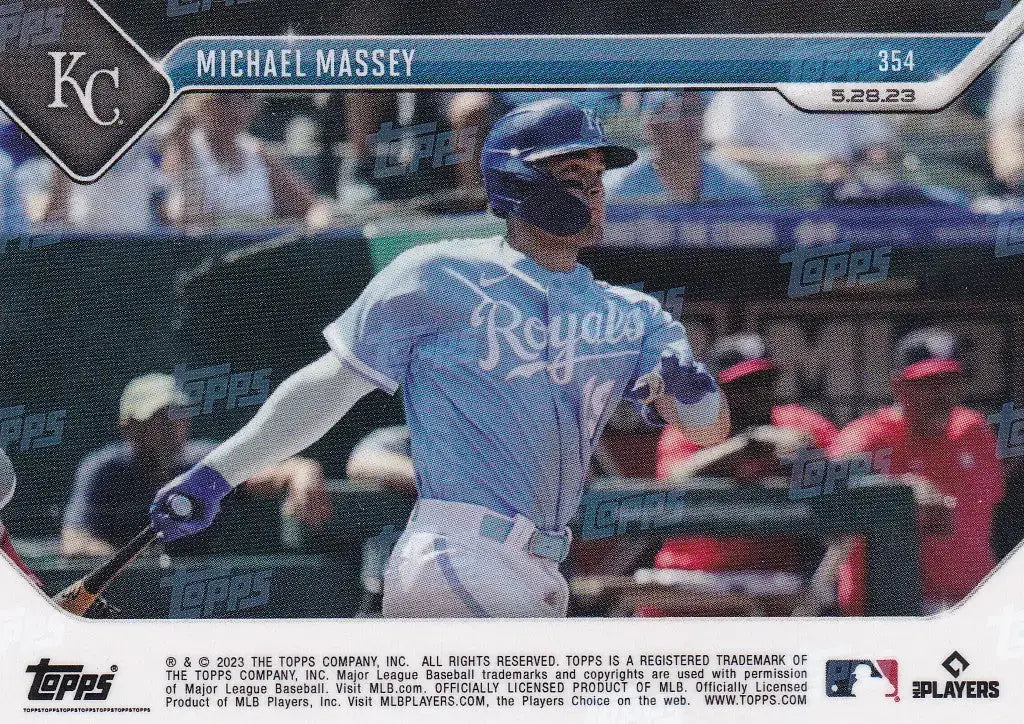 2023 TOPPS NOW #354 MICHAEL MASSEY- KANSAS CITY ROYALS - Baseball Card Single