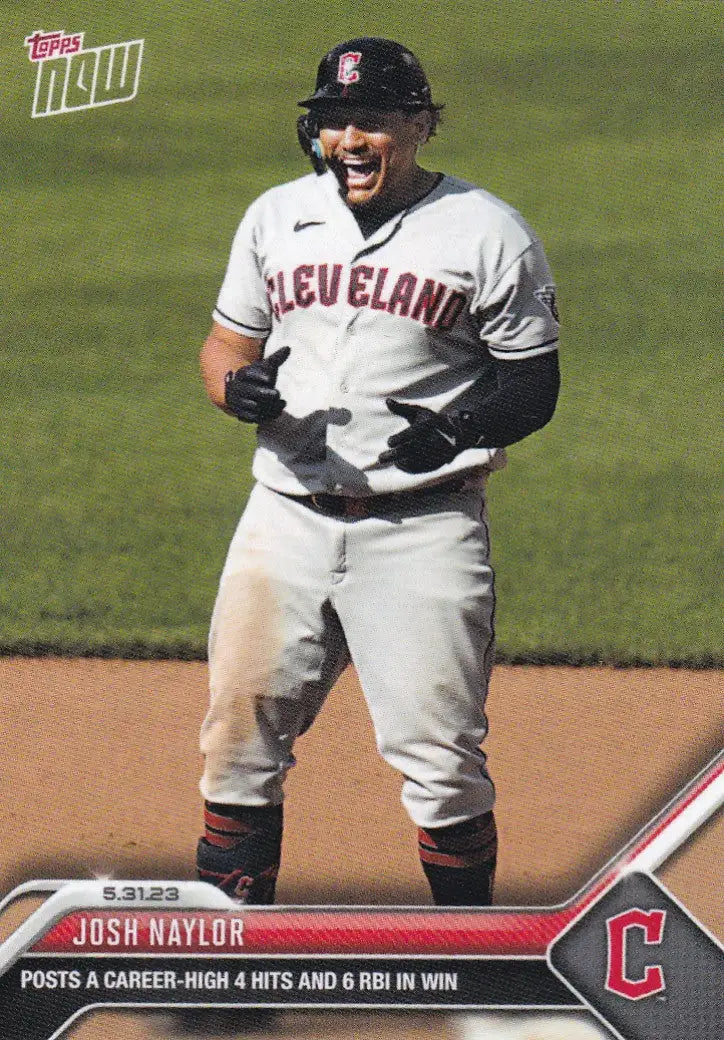 2023 TOPPS NOW #369 JOSH NAYLOR- CLEVELAND GUARDIANS - Baseball Card Single
