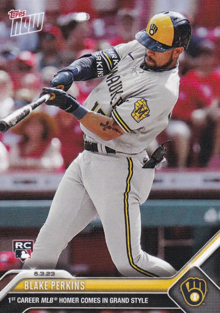 2023 TOPPS NOW #379 BLAKE PERKINS- MILWAUKEE BREWERS - Baseball Card Single