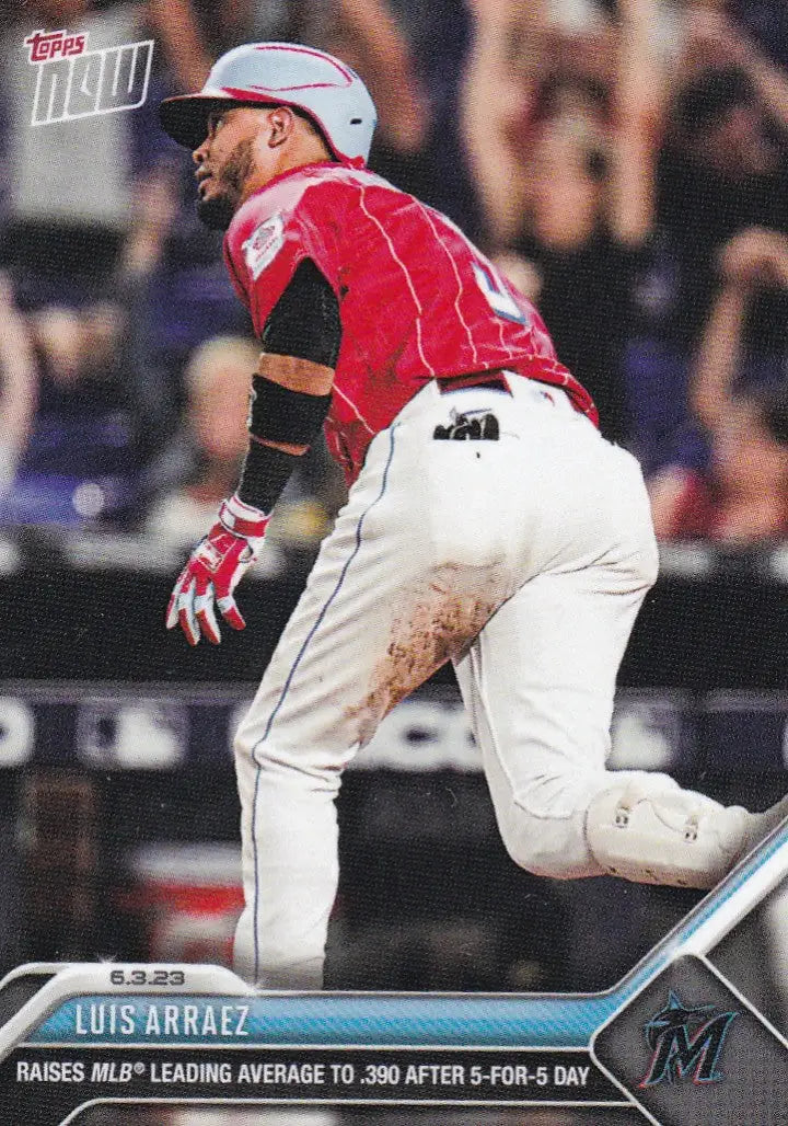 2023 TOPPS NOW #382 LUIS ARRAEZ- MIAMI MARLINS - Baseball Card Single