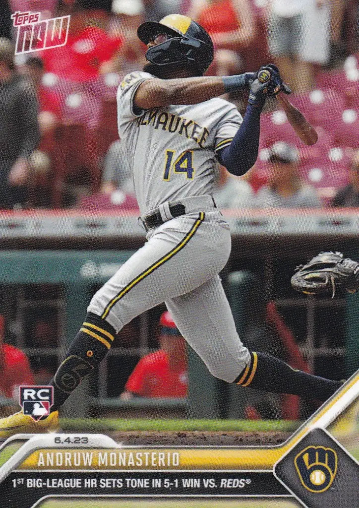 2023 TOPPS NOW #384 ANDRUW MONASTERIO- MILWAUKEE BREWERS - Baseball Card Single