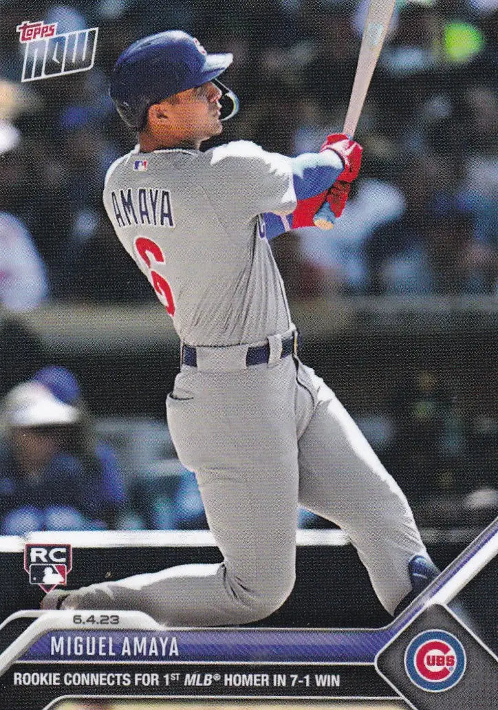 2023 TOPPS NOW #387 MIGUEL AMAYA- CHICAGO CUBS - Baseball Card Single