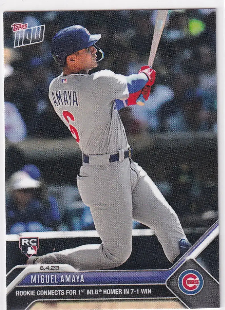 2023 TOPPS NOW #387 MIGUEL AMAYA- CHICAGO CUBS - Baseball Card Single