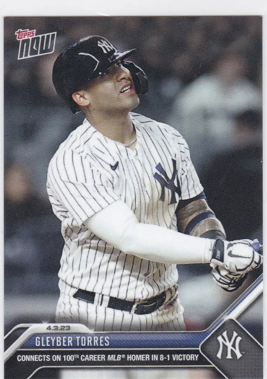 2023 TOPPS NOW #40 GLEYBER TORRES- NEW YORK YANKEES - Baseball Card Single