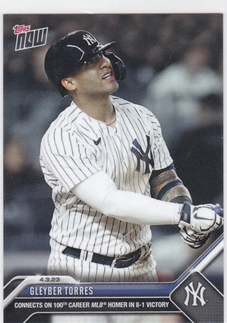 2023 TOPPS NOW #40 GLEYBER TORRES- NEW YORK YANKEES - Baseball Card Single