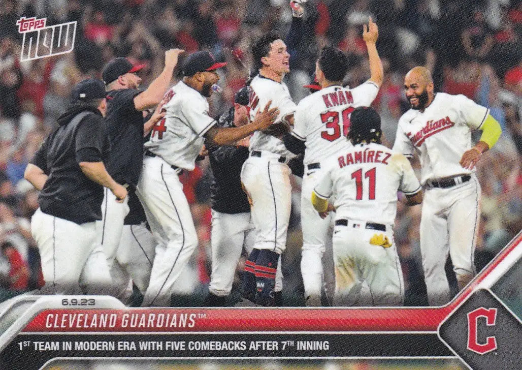 2023 TOPPS NOW #416 CLEVELAND GUARDIANS - Baseball Card Single