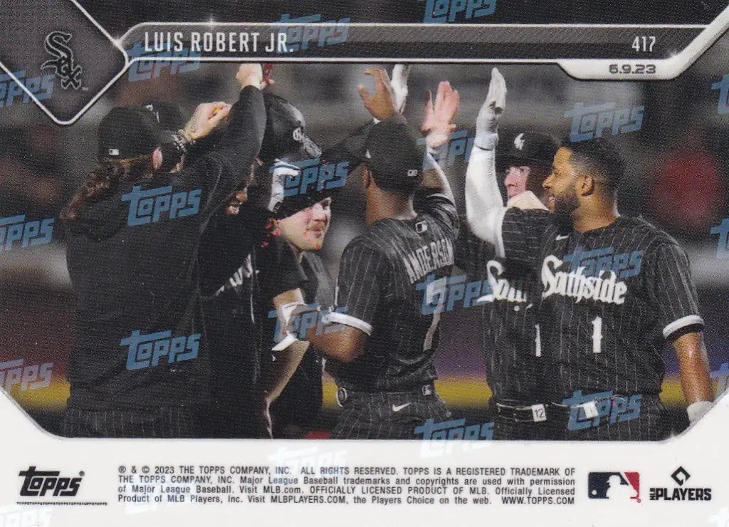 2023 TOPPS NOW #417 LUIS ROBERT JR- CHICAGO WHITE SOX - Baseball Card Single