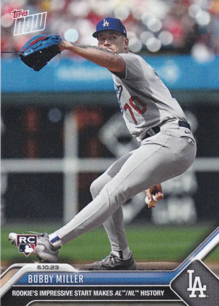 2023 TOPPS NOW #423 BOBBY MILLER- LOS ANGELES DODGERS - Baseball Card Single