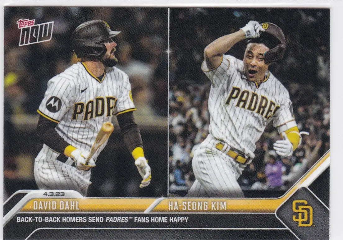 2023 TOPPS NOW #44 DAHL & KIM- SAN DIEGO PADRES - Baseball Card Single