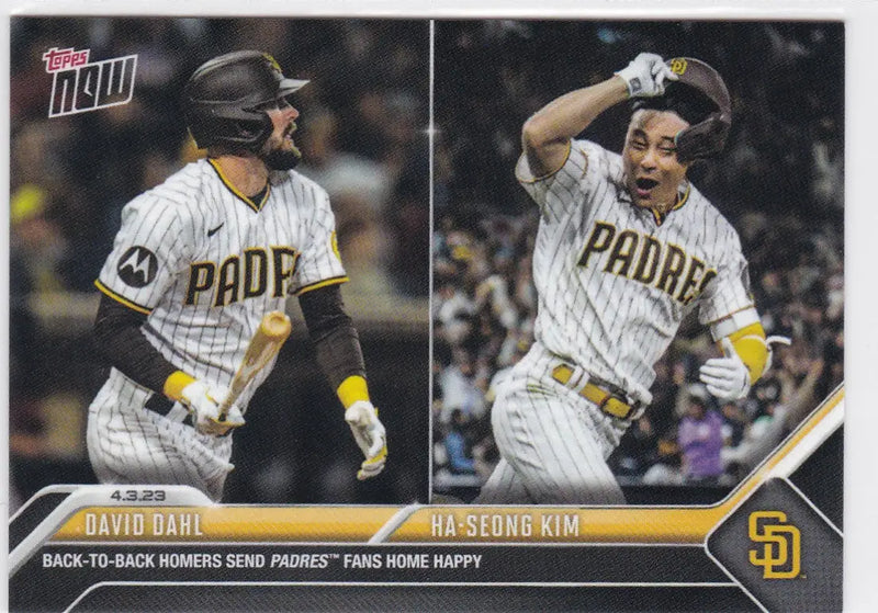 2023 TOPPS NOW #44 DAHL & KIM- SAN DIEGO PADRES - Baseball Card Single