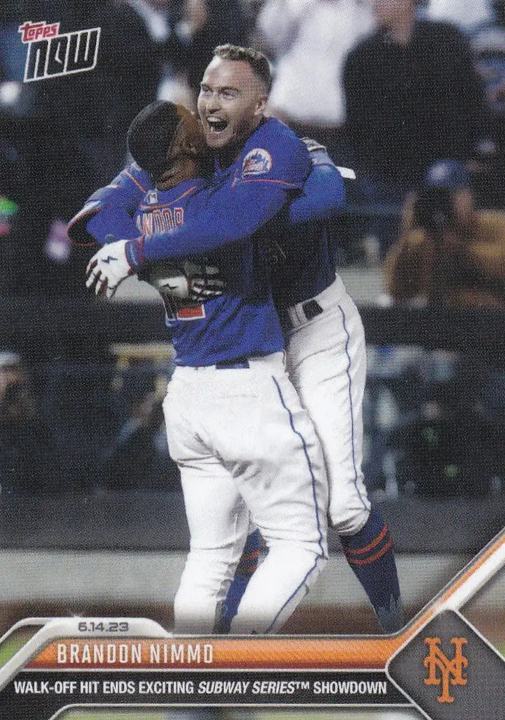 2023 TOPPS NOW #440 BRANDON NIMMO- NEW YORK METS - Baseball Card Single