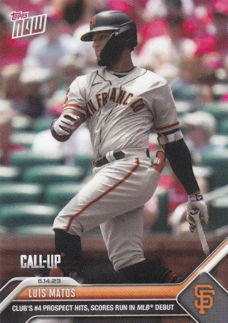2023 TOPPS NOW #443 LUIS MATOS- SAN FRANCISCO GIANTS - Baseball Card Single