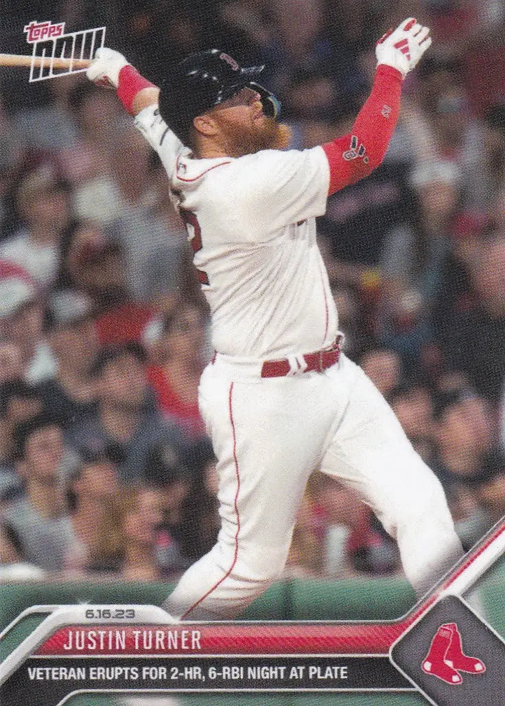 2023 TOPPS NOW #448 JUSTIN TURNER- BOSTON RED SOX - Baseball Card Single